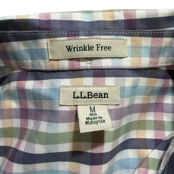 LL Bean Wrinkle Resistant Mens Long Sleeve‎ Button Down Shirt | Medium - Picture 6 of 8